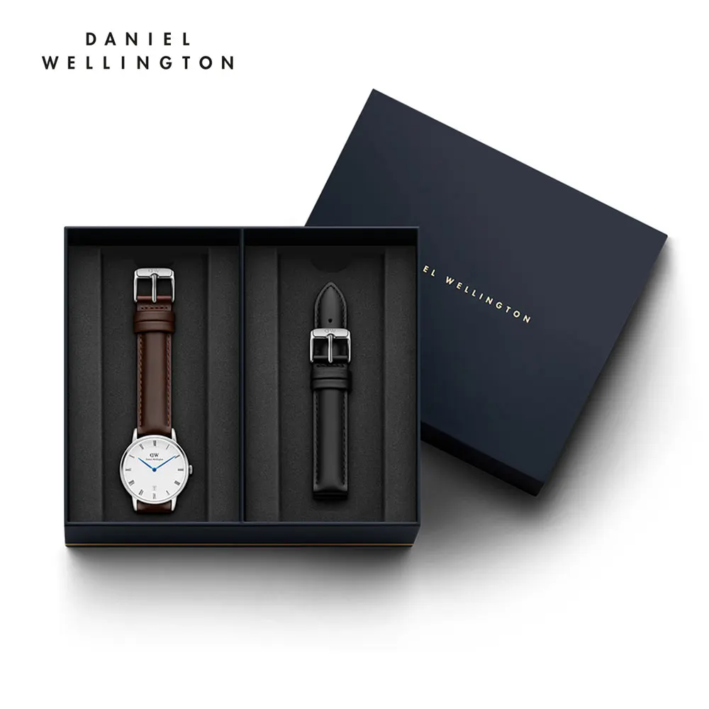 Наручные часы Daniel Wellington Dapper Bristol 34 мм S White + часовой ремешок Sheffield для часов |