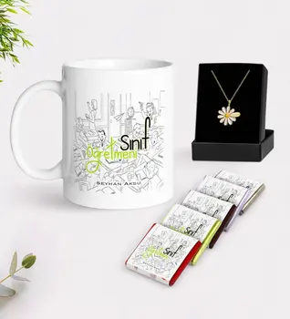 

Personalized Class Teacher White Mug Chocolate and Is Daisy Necklace Gift Set-4