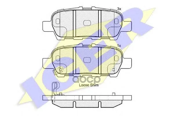 181901_колодки Дисковые Задние! Nissan Maxima 3.5 08 Icer 181901 Icer арт. 181901