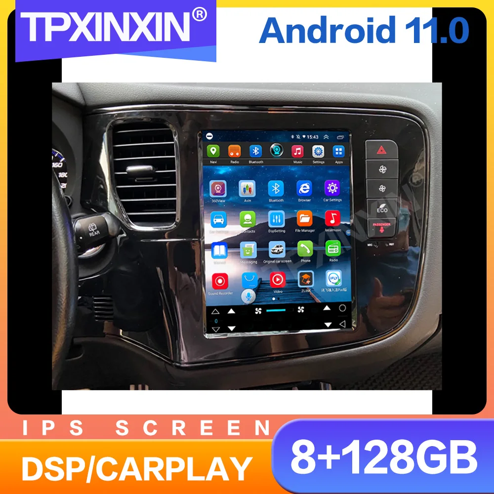

Автомагнитола CarPlay, 8 + 128 ГБ, Android, GPS для Mitsubishi Outlander GF GG ZJ ZK 2013-2018, мультимедийный плеер, стерео-навигация, головное устройство