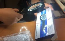 Lupa iluminada Glass-10X lupa de lectura grande de mano con 12 luz LED iluminada para personas mayores, reparación, monedas