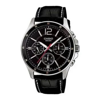 

Casio Watch Black Dial Leather Strap Men's Watch MTP1374L Enticer Top Brand Luxury Fashionable Sports Quartz Japan Analog Round