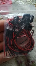 Plastic-Holder Round Water Pre-Wired 10-100pcs DC 12V with Clear LED Blue/rgb 3mm/5mm