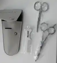 Juego de tijeras para el pelo de cejas y bigote, con peine, recorte Facial para belleza