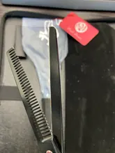 7,0 Japón 440C profesional tijeras de aseo para mascotas perro tijeras grandes rectos y adelgazamiento y curva tijeras pelo de perro Clipper B0013B