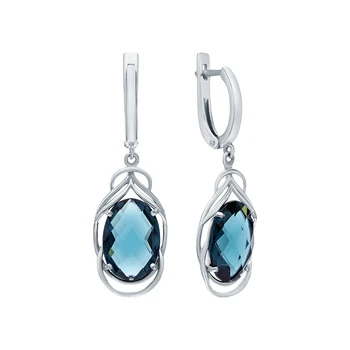 

Silver earrings with cubic zirconia sunlight sample 925