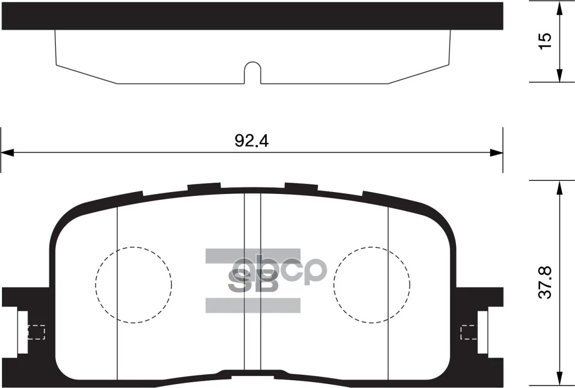 Колодки Тормозные Toyota Camry(_v30_) 2.4/3.0 0104/Highlander 0007 Задние Sangsin Brake Sp2038 Sangsin brake арт. SP2038