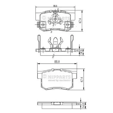 Колодки тормозные HONDA ACCORD 2.0-2.4 АКПП 08-/CR-V II 02-06/FR