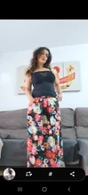 Faldas plisadas con estampado Floral para mujer, faldas de cintura elástica, a la moda, de talla grande