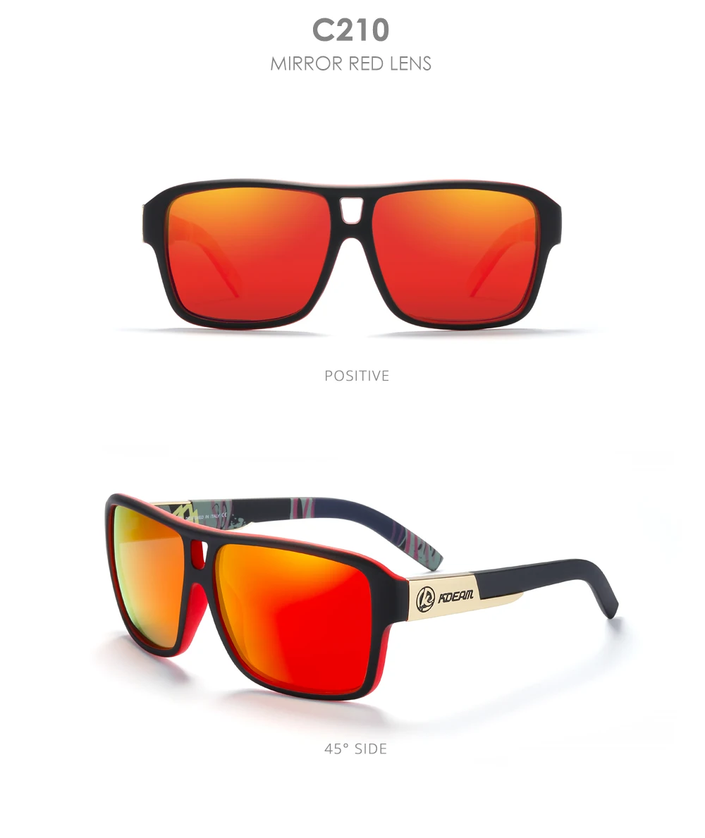 KDEAM Blendung Blockieren Sonnenbrille Männer Platz Polarisierte Sonnenbrille Männlichen Enthält Original Marke Box Und Zipper Fall – Detail 26