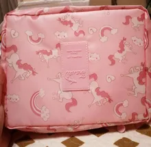 FUDEAM-bolsa de viaje multifunción de poliéster para mujer, organizador de artículos de tocador, bolsa de cosméticos portátil, estuche de maquillaje