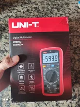 UNI-T-multímetro Digital UNI T, valores eficaces verdaderos UT890C UT890D + rango Manual AC DC, probador de temperatura de capacitancia, retroiluminación