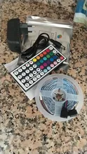 Tira de Luces Led RGB 5050 DC 12V IP20, lazo cinta Flexible diodo Bluetooth WIFI IR mando a distancia adaptador