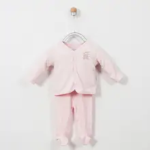 Pansis/комплект для новорожденных девочек от 0 до 12 месяцев, штаны удобная одежда для маленьких девочек из органического хлопка топ с длинными рукавами на пуговицах
