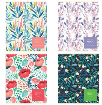 

Notebook on the clip Greenwich line "flower mood", "soft touch" cage A5 48L