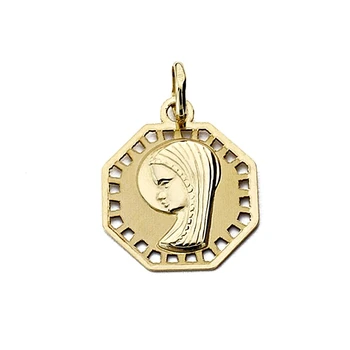 

Medal 18k gold Virgin Nina octagonal openwork 17mm. [7698GR] -Customizable-RECORDING INCLUDED IN THE PRICE