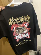 Camisas de manga corta para hombres, camisetas de estilo Hip Hop en algodón, con estampado de la suerte chino, ropa de calle masculina de verano, 2020