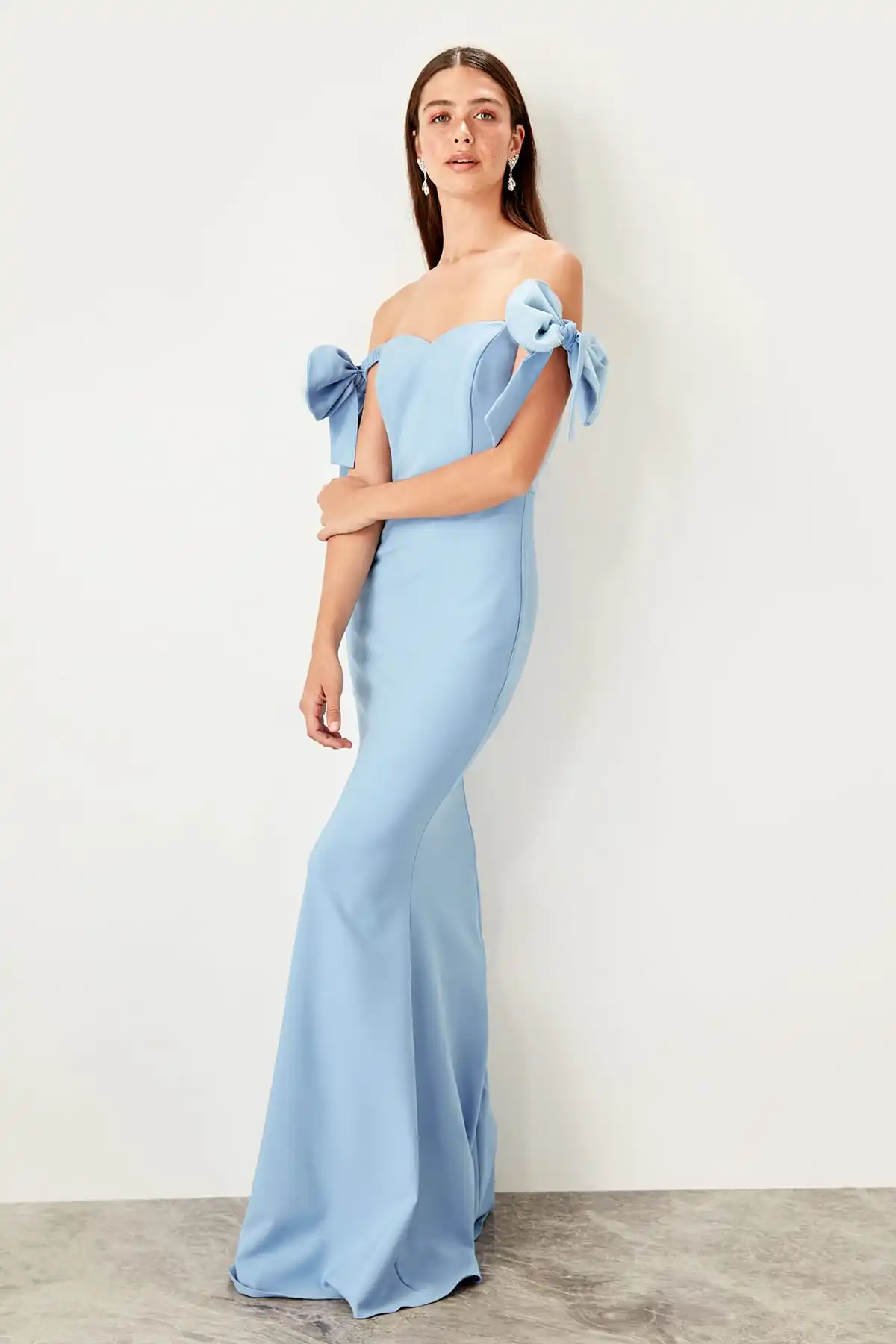 Trendyol вечернее платье с бантом TPRSS19BB0544|Вечерние платья| |