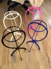 Soporte para pelucas/pelucas de plástico plegable, soporte estable y duradero para pelucas/pelucas, peluca, gorro de pelo, utensilios para muestras, 1 ud. Por lote
