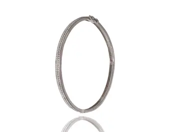 

Sterling silver rigid bracelet with double zircon Lane