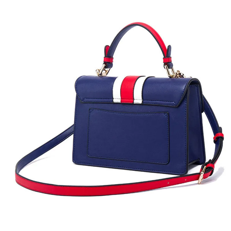 

Posted style feminine handbags for 2019 trend panelado and Patchwork small or squared shoulder bag women fashion PU single shoulder flap