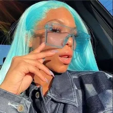 28 30 32 34 pulgadas recto 613 rubia frente de encaje pelucas de cabello humano transparente Virgen sin costuras cierre Frontal peluca Pre arrancado bebé