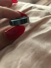 Anillos planos de hematita, joyería de calidad AAA, 6 mm de ancho, 1 unidad, HR1002