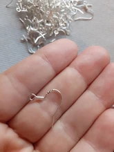 100 unids/lote pendientes Carven 925 de color plata de cobre oído cables pendientes gancho para DIY pendientes de joyería suministros Accesorios