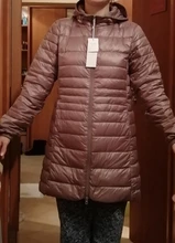 Chaqueta larga con capucha para mujer, abrigo ultraligero de plumón de pato blanco para otoño e invierno, Parkas portátiles, color liso, 7XL