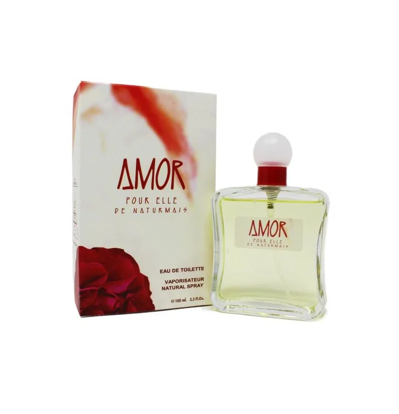 Reducido Naturmais Perfume para mujer AMOR 100ml con vaporizador / Perfume Fragancia Agua EAU DE TOILETTE 55AMGnENy