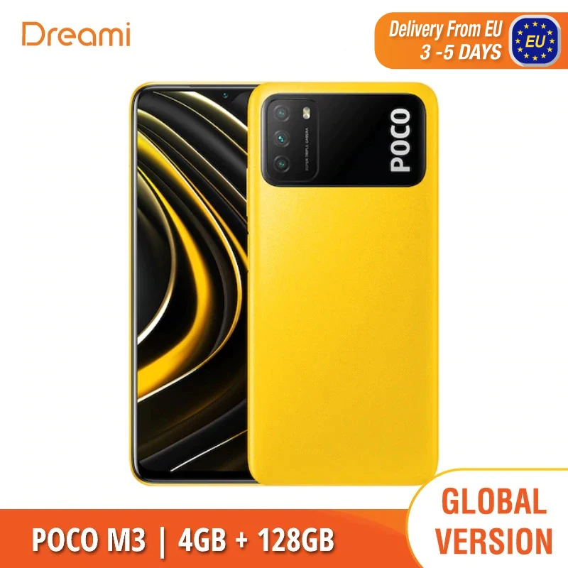 POCO-teléfono inteligente M3, versión Global, 4GB de RAM, 128GB ROM (Nuevo/sellado) poco, pocom3