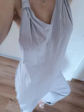 Moda novedosa, mono holgado liso para mujer y Chica, mono con tirantes de algodón y lino, mono con pantalones largos informales, monos de talla grande