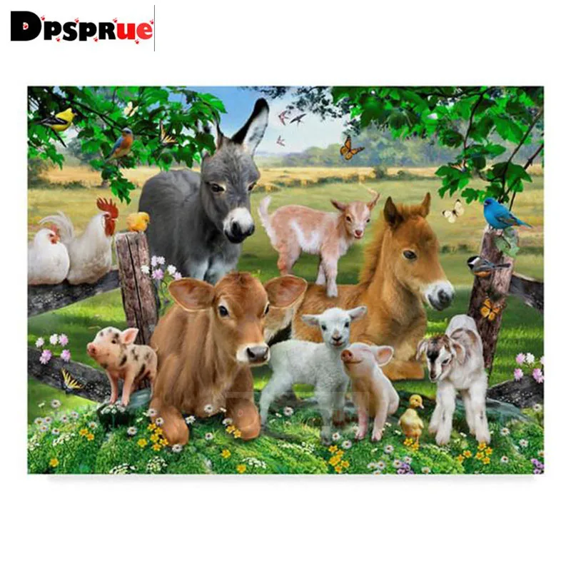 Полноразмерная/круглая алмазная живопись Dpsprue вышивка крестиком 3D с