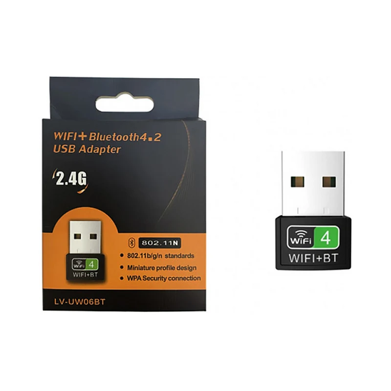 Wi-fi Adapter Lv-uw06bt (bluetooth 4.2) 150 Mb/s Black Bgn