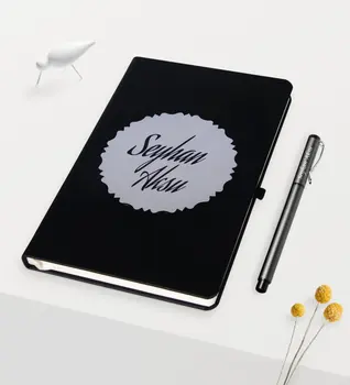 

Personalized Relief Plate Black Notebook Pen Set