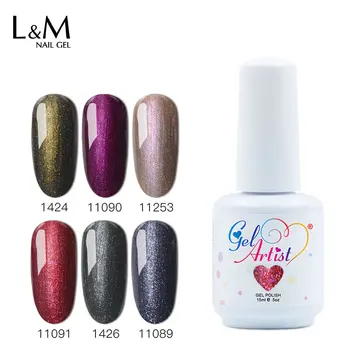 

12pcs/set Gelartist UV Nail gel polish led soak off Hight quality Shimmer Twilight Forest Color Gel Series Art Nails Glue Polish