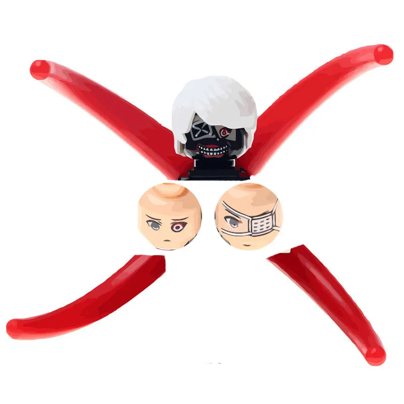 Аниме Токийский Гуль Кирпичи Строительные блоки Kaneki Ken экшн-фигурки мини кирпичи