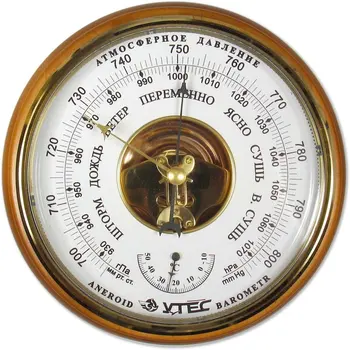 

Barometer + thermometer household room wall-mounted in a wooden case "duckling" BTK sn-8