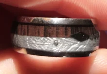 FDLK-anillos de acero inoxidable de carburo de tungsteno con incrustaciones, Flecha de meteorito de madera de Koa hawaiana, joyería para hombre, 8mm