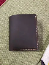 Cartera Vintage Crazy horse hecha a mano de cuero genuino para hombre, billetera corta de cuero grabado, monedero, clip para dinero
