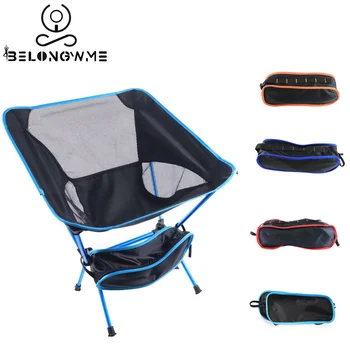 

Outdoor Portable Mini Camping Moon Chair Light Weight Foldable BBQ Hiking Fishing Stool Seat Ultralight Office Home Furniture