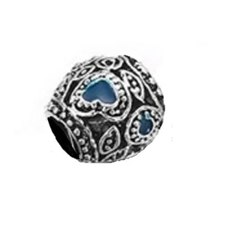 

ANGEMIEL Authentic Heart Flower Figured Charm