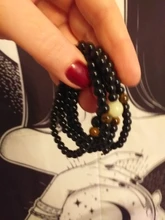 Pulsera de terapia magnética de obsidiana negra, piedra Natural, para pérdida de peso, Unisex, adelgazamiento, cuidado de la salud, 1 ud.