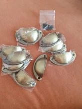 KAK-tiradores de puerta de Metal Retro, armario con cajones de cocina, perillas de muebles, artículos de mano, Alacena antigua, concha de latón, 10 Uds.