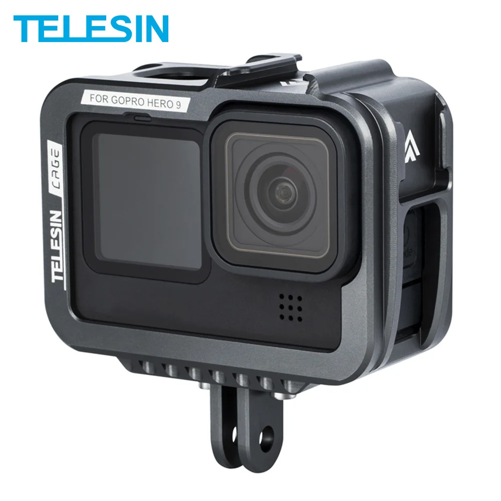 Чехол TELESIN с рамкой из алюминиевого сплава для GoPro 9 двойная обувь зарядным портом