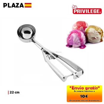 

PRIVILEGE®Spoon for ice cream (50mm), spoon melon Baller with trigger for ice cream fruits Mash biscuits feeding Cuc