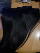 ALI belleza 100% brasileño Remy clip en cabello humano extensiones del pelo recto 3 unids/set Clip en pelo 90g