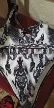 Conjunto de Bikini con estampado de leopardo para mujer, bañador Sexy de cintura alta con estampado de serpiente, traje de baño dividido con Tanga de banda de realce, ropa de baño brasileña 2021