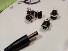 Adaptador de enchufe de Panel hembra, 2/5/10 Uds., 2,1 5,5 x/5,5x2,5mm, fuente de alimentación de toma de CC, Conector de montura de Panel, 2 terminales tipo DC