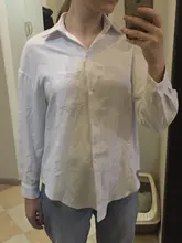 White Blouse Official-Tops Green Shirt Spring-Pocket Oversized Blusas Long-Sleeve Lizkova